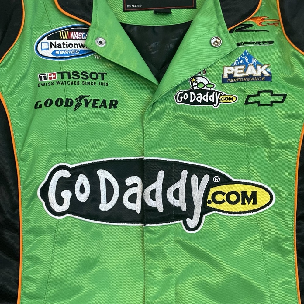 Chase Authentics NASCAR Danika Patrick Go Daddy Jacket Green Size Large - Picture 2 of 13